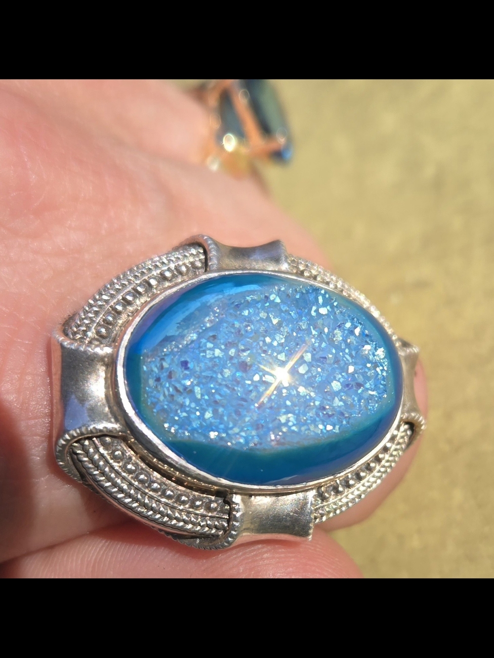 Nicky Butler Blue Druzy Sterling Silver Ring - Women Jewelry